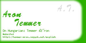 aron temmer business card